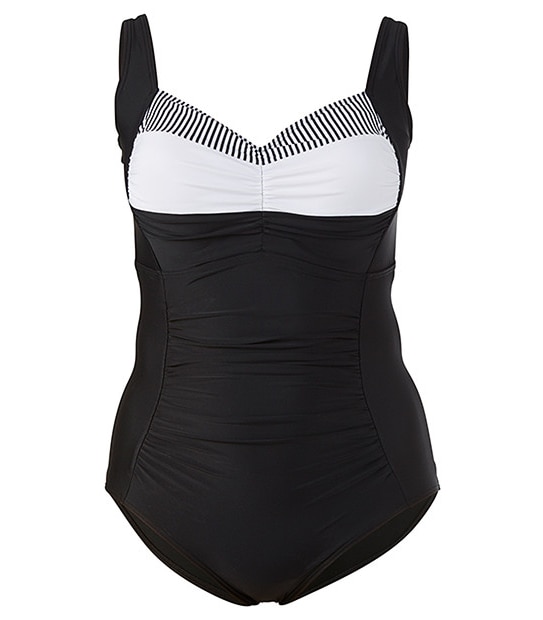 Fuller Cup Shape Your Body One Piece Swimsuit - Black Stripe 3 of 3