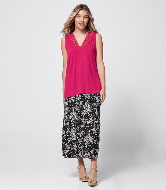 Lace Trim Tank Top