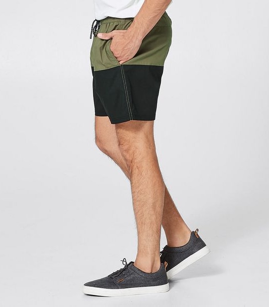 Volley Swim Shorts - Khaki Splice