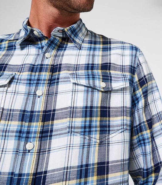 Indigo Dyed Shirt - Blue & Yellow Check