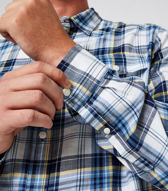 Indigo Dyed Shirt - Blue & Yellow Check