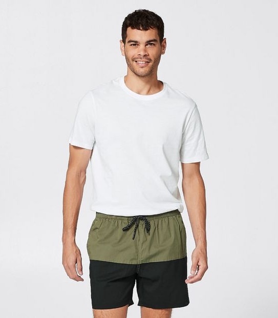 Volley Swim Shorts - Khaki Splice