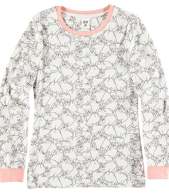 Girls' Cat Rib Pyjama Set