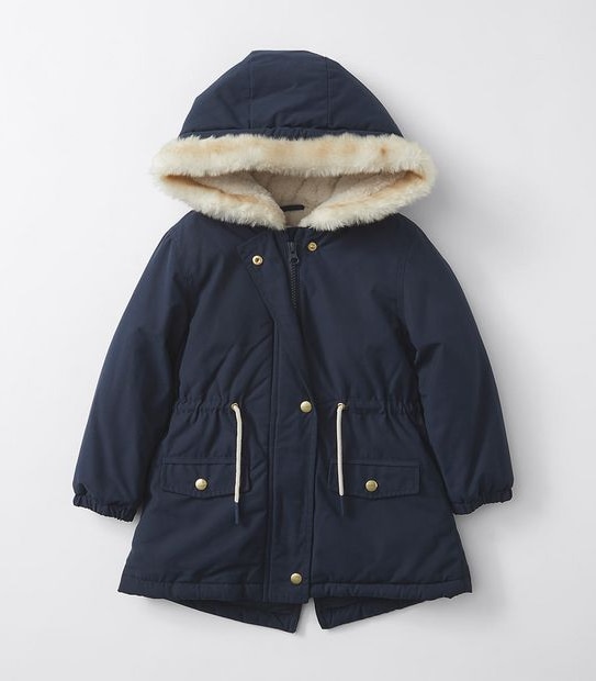 Fur Trim Hooded Parka Jacket