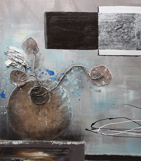 Abstract Vase Wall Canvas 90 x 90cm