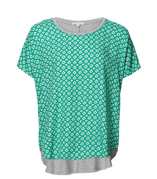 Woven Print Top - Green