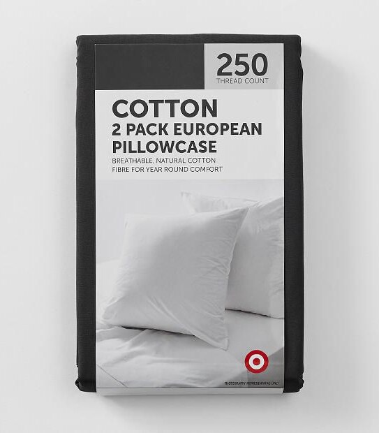 Target 2 Pack 250 Thread Count Cotton European Pillowcases