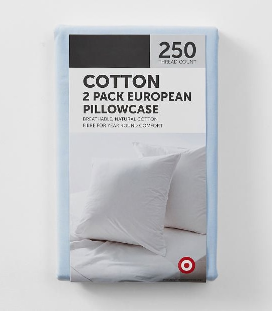 Target 2 Pack 250 Thread Count Cotton European Pillowcases