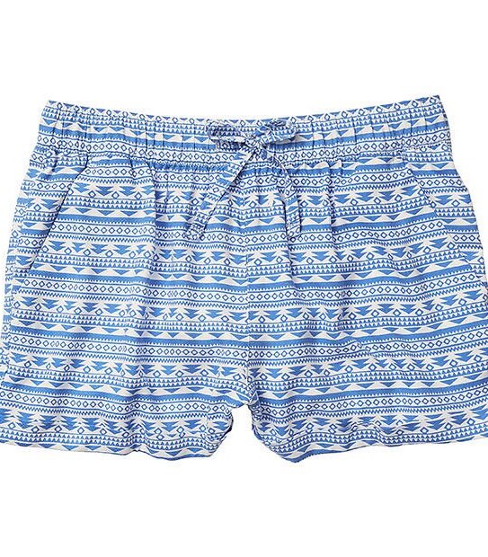 Geo Print Turn Up Shorts