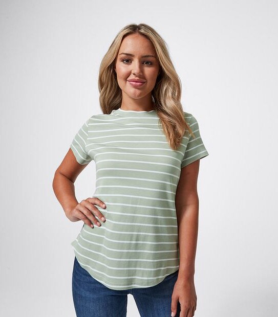 Dannii Minogue Petites Crew Print T-Shirt