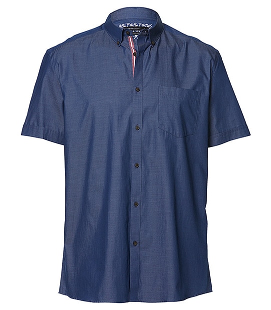 Short Sleeve Tailored Fit Shirt - Indigo