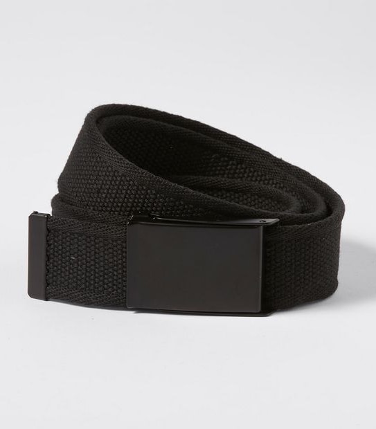 Mens Plate Buckle Belt - Black | Target Australia