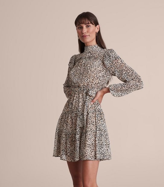 Preview Pintuck Detail Mini Dress