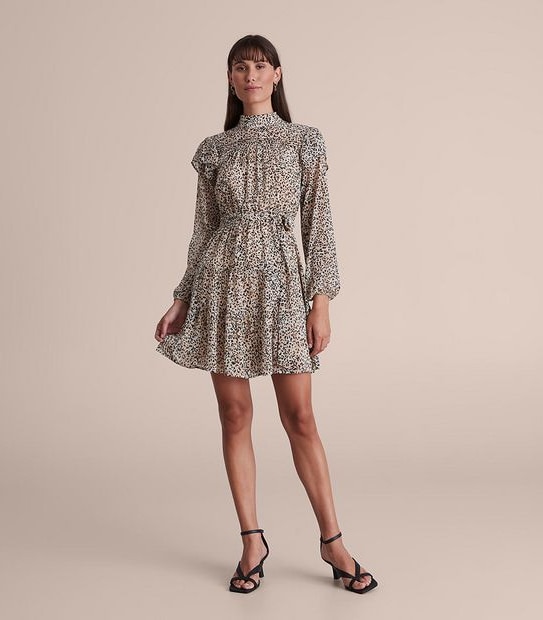 Preview Pintuck Detail Mini Dress