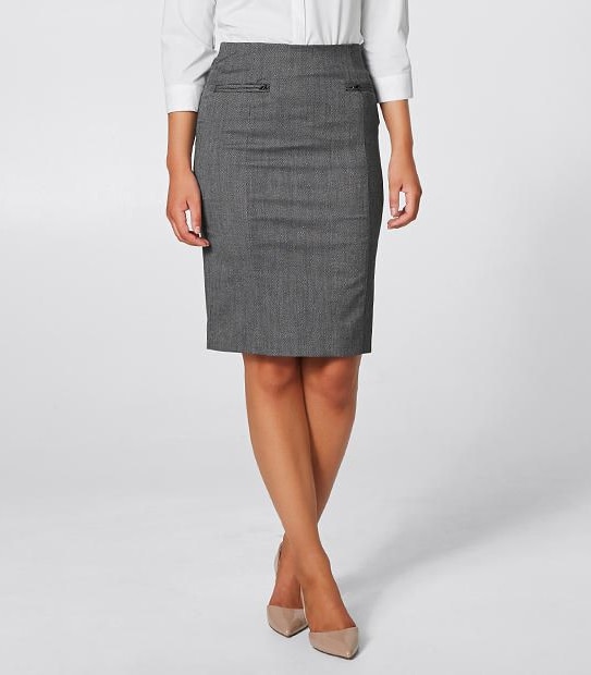 Zip Pocket Pencil Skirt