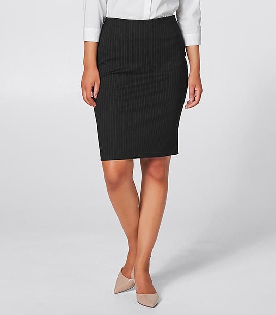 Pinstripe Pencil Skirt