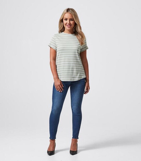 Dannii Minogue Petites Crew Print T-Shirt