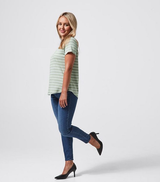Dannii Minogue Petites Crew Print T-Shirt
