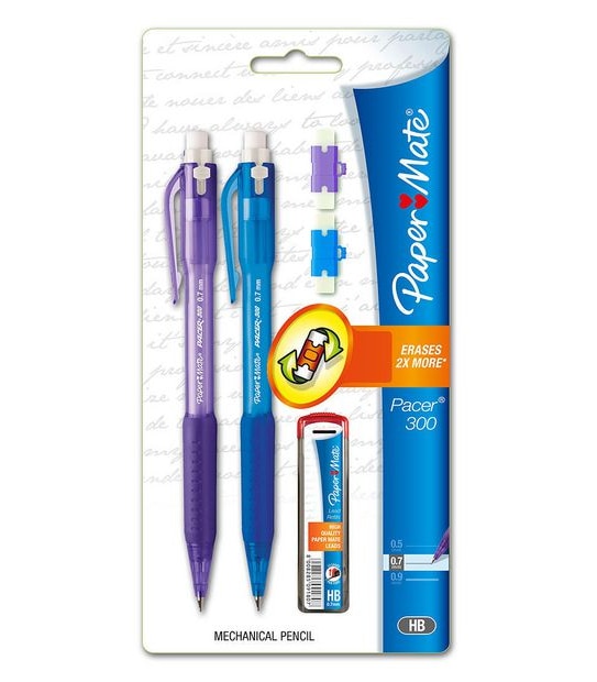 PaperMate Pacer 300 Mechanical Pencils Assorted 2 Pack Assorted