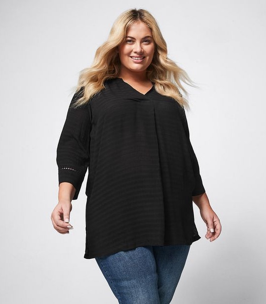 Belle Curve 3/4 Sleeve Tunic Top