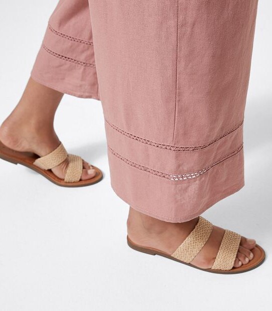 Piping Hot Linen Blend Sleeveless Cropped Jumpsuit