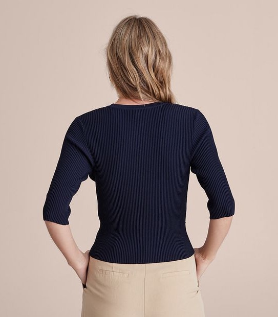 Preview Elbow Sleeve Rib Knit Top Target Australia