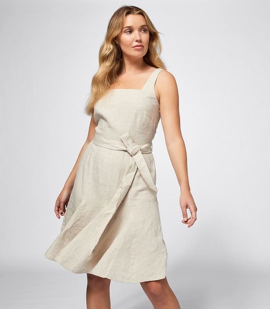 Linen Cami Swing Dress