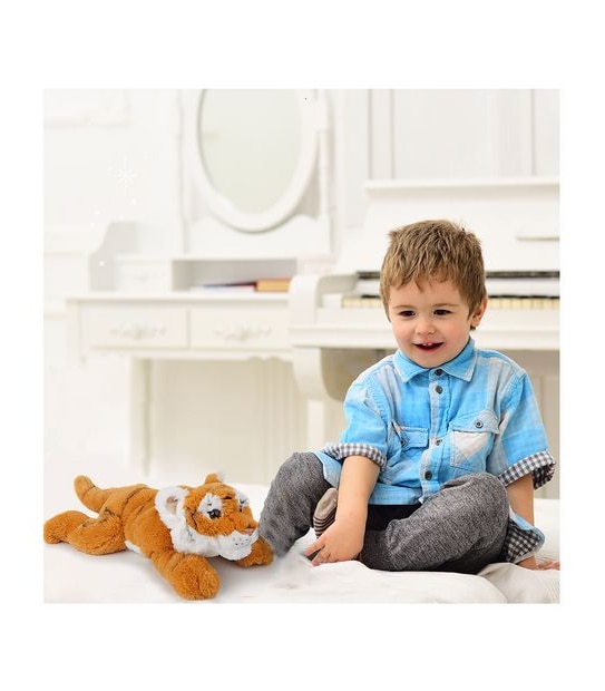 FAO Schwarz - Toy Plush Lying Tiger 15"