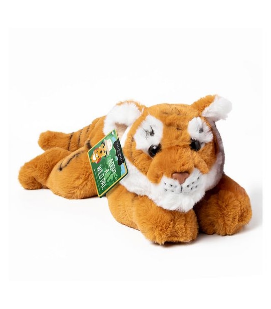 FAO Schwarz - Toy Plush Lying Tiger 15"