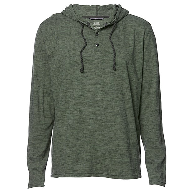 Long Sleeve Hooded Henley T-Shirt