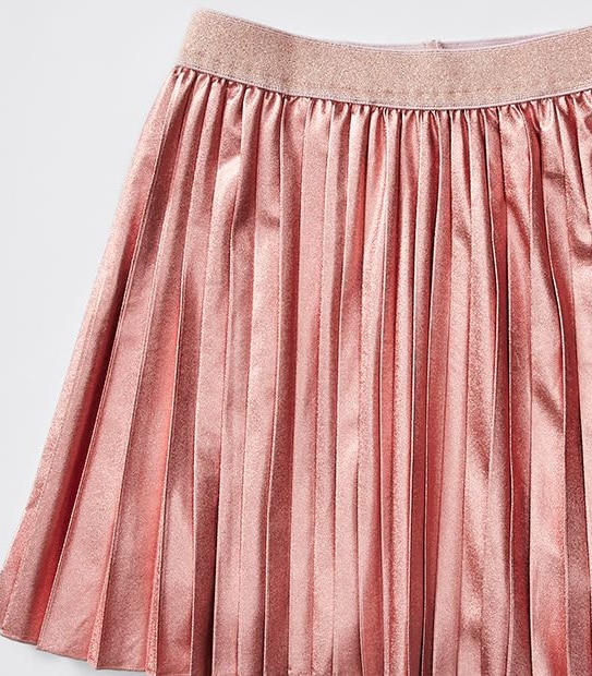 Future You Metallic Pleat Skirt