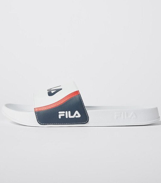 Fila Mens Tivoli Slides - White