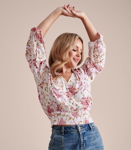 Dannii Minogue Petites Shirred Hem Balloon Top 4 of 6