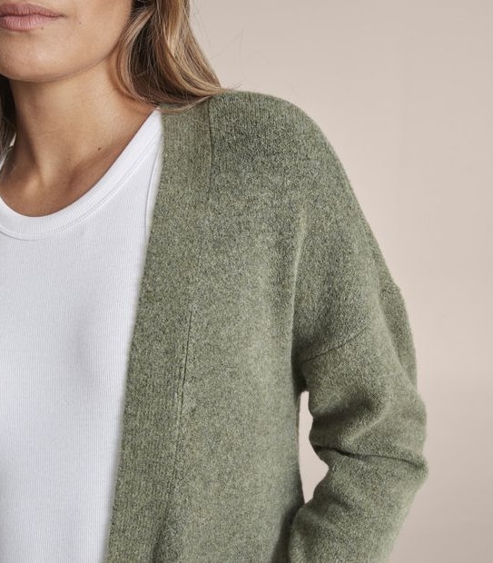 Rib Detail Longline Cardigan
