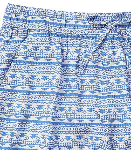 Geo Print Turn Up Shorts