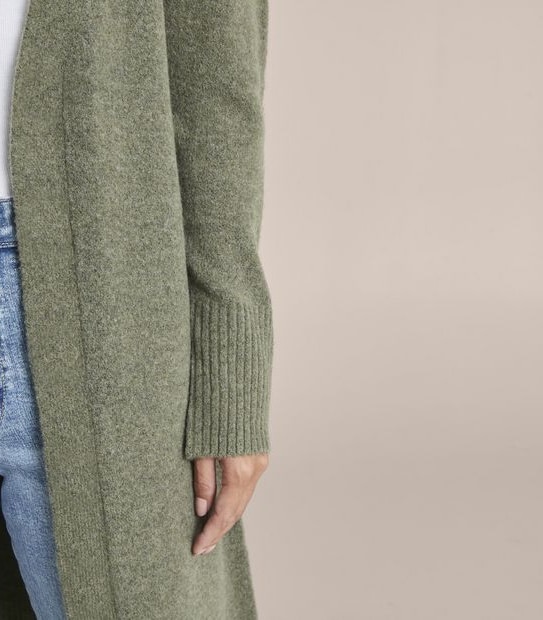 Rib Detail Longline Cardigan