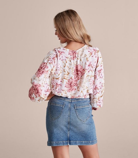 Dannii Minogue Petites Shirred Hem Balloon Top 6 of 6