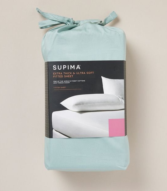 Supima 400 Thread Count Cotton Fitted Sheet