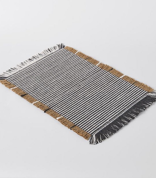 Cotton Stripe Placemat with Fringe