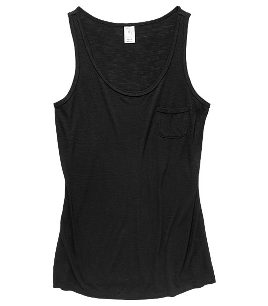 Essentials Black Sleep Slub Singlet