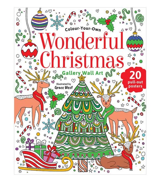Colour-Your-Own Wonderful Christmas Gallery Wall Art