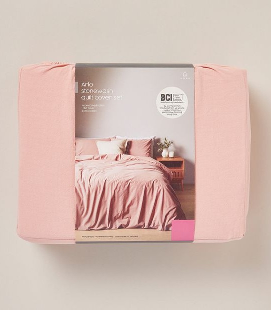Arlo Stonewash Quilt Cover Set Queen Bed Target Australia