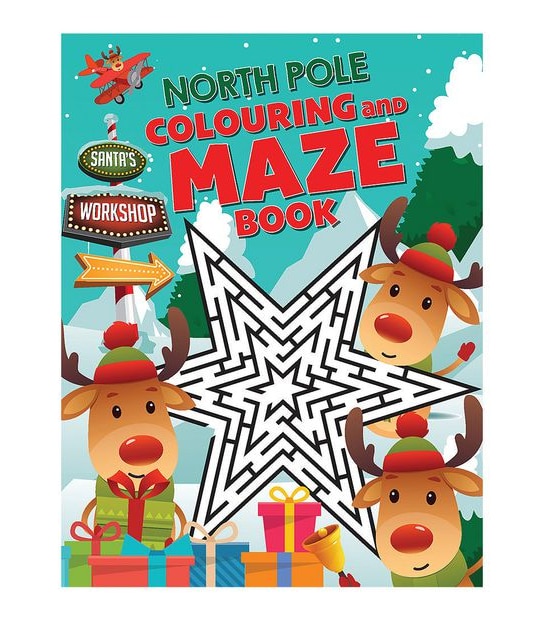 North Pole Colouring And Maze Book (48 Page)