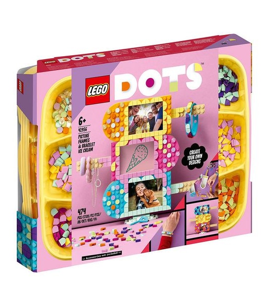 LEGO&reg; DOTS Ice Cream Picture Frames & Bracelet 41956