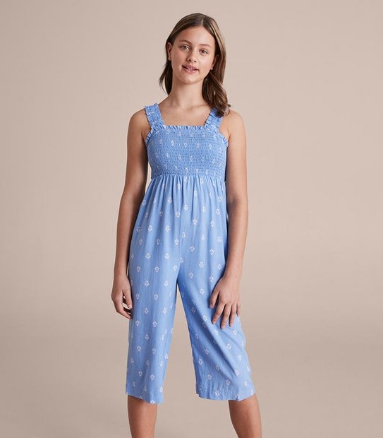 Linen Blend Floral Jumpsuit