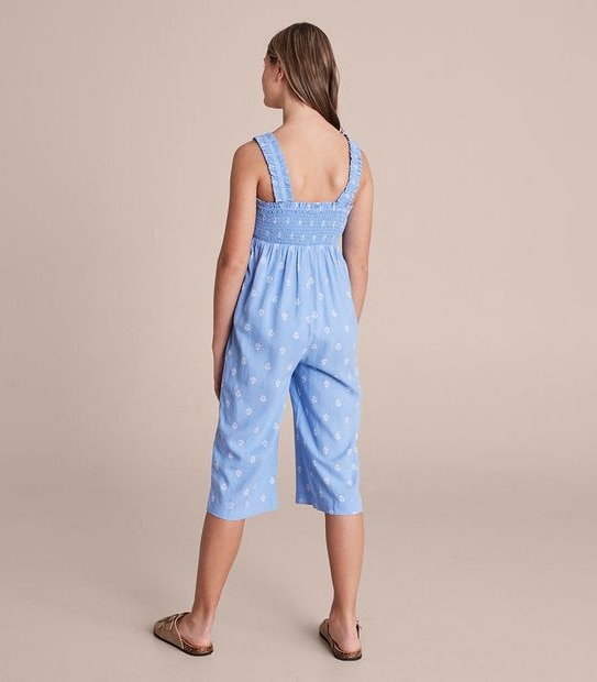 Linen Blend Floral Jumpsuit