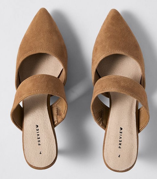Preview Dayton Suede Mules - Tan 2 of 3