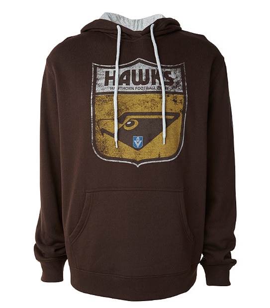 Men's AFL Retro Hooded Jumper - Hawthorn