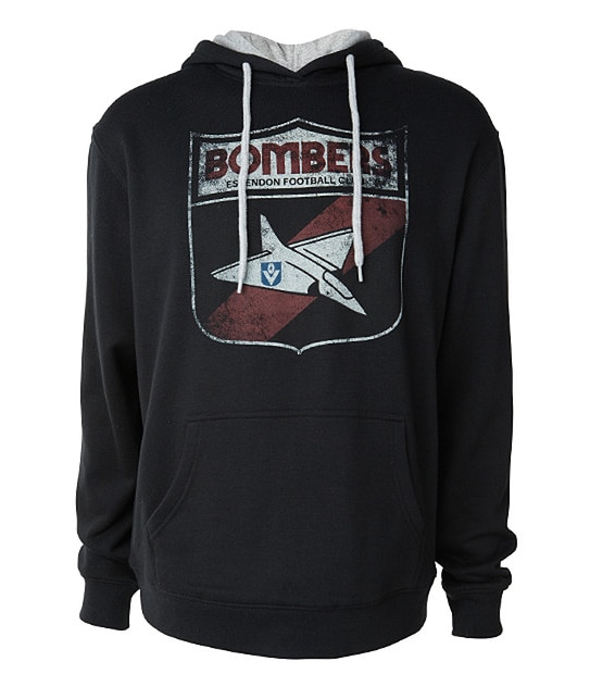 Men's AFL Retro Hooded Jumper - Essendon Bombers