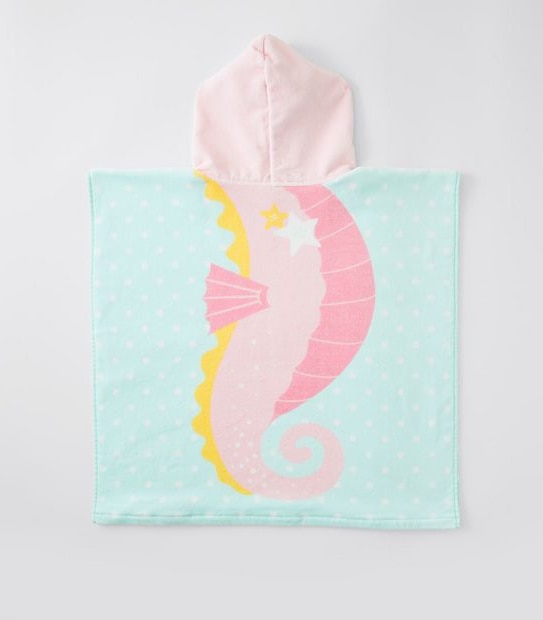 Kids Hooded Towel - Seahorse